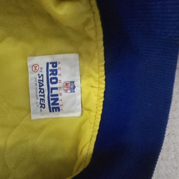 Vintage Starter NFL Los Angeles Rams Button Up Satin Jacket Size Men's Medium M - Picture 10 of 16